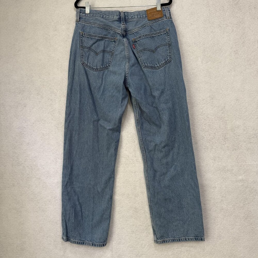 Levis Premium Loose Straight Jeans Mens 29x30 Blue Denim Waterless Relaxed Fit - Picture 9 of 15